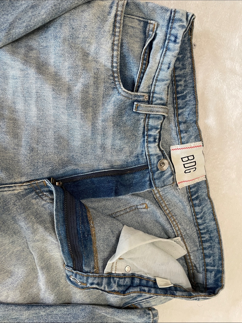 BDG Carpenter Straight Jean Light Wash 33/32 100% cotton - Picture 5 of 8